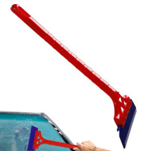 Ice Scraper for Car, Long Handled Ergonomic Snow Brush for SUV Truck Windshield Roof, Red Durable Snow Removal Tool