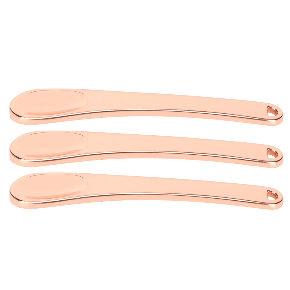 Gold 3Pcs Rose Zinc Alloy Makeup Spatula Set For Face & Eye Creams