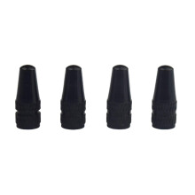 Aluminium Alloy Bike Tire Air Valve Caps 4pcs Black Compatible with Standard Bicycle Tires and Inner Tubes