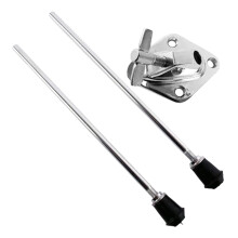 Bass Drum Feet - 2 Pack Metal Kick Drum Stand Legs, Non-Slip Drum Foot Holders for Percussion Instruments