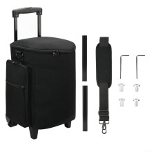 Portable Speaker Bag with Retractable Handle and Wheels, Storage Case, Black, Durable Material, Compatible Accessory for Bose S1 Pro