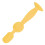 Soft Silicone Diaper Cream Applicator with Suction Base in Yellow 5.9in 10