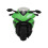 Green Kids Motorcycle Toy with Pull Back Function Sound & Light Effects Alloy 14