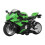 Green Kids Motorcycle Toy with Pull Back Function Sound & Light Effects Alloy 2