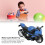 Pull Back Blue Motorcycle Toy with Lights Sound & Alloy Finish 5