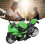 Green Kids Motorcycle Toy with Pull Back Function Sound & Light Effects Alloy 9