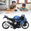 Pull Back Blue Motorcycle Toy with Lights Sound & Alloy Finish 6