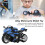 Pull Back Blue Motorcycle Toy with Lights Sound & Alloy Finish 4