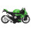 Green Kids Motorcycle Toy with Pull Back Function Sound & Light Effects Alloy 1