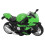 Green Kids Motorcycle Toy with Pull Back Function Sound & Light Effects Alloy 13