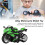 Green Kids Motorcycle Toy with Pull Back Function Sound & Light Effects Alloy 3