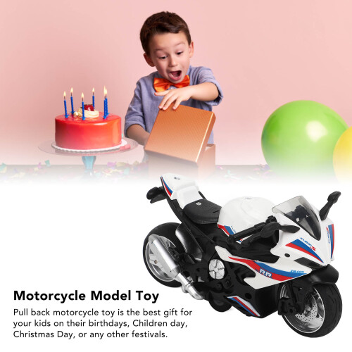 Premium Pull Back Motorcycle Toy with Engaging Light & Sound Effects 2
