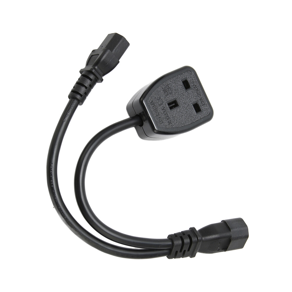 Durable Iec320 Y Splitter Cord C13 Female To C14 Male 1Ft Length 8721339085576