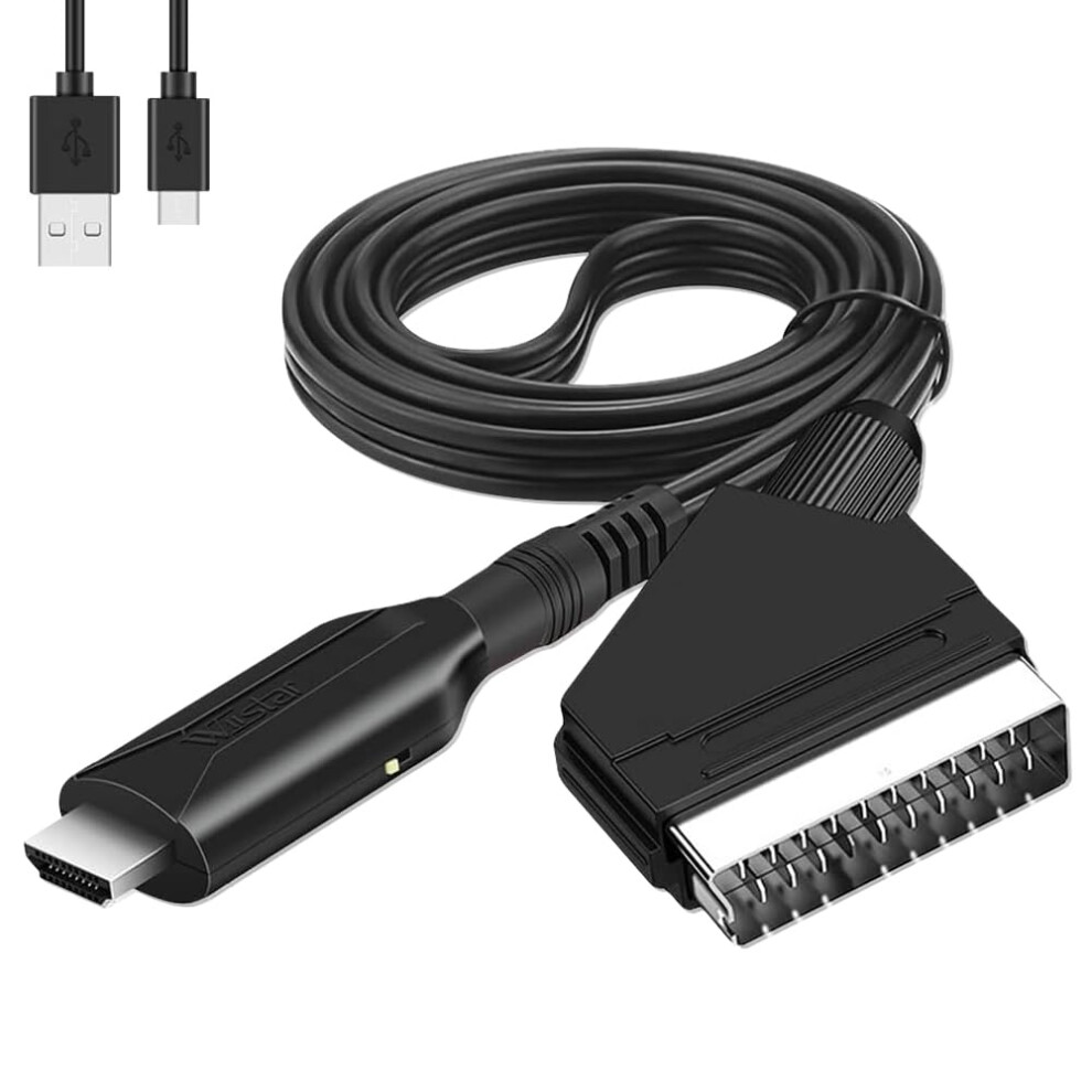 Scart To Hdmi Converter Cable, 1080P/720P Video Audio Adapter For Hdtv, Xbox, Ps3, Dvd, Blu-Ray, Stb, Vhs 6947110005492