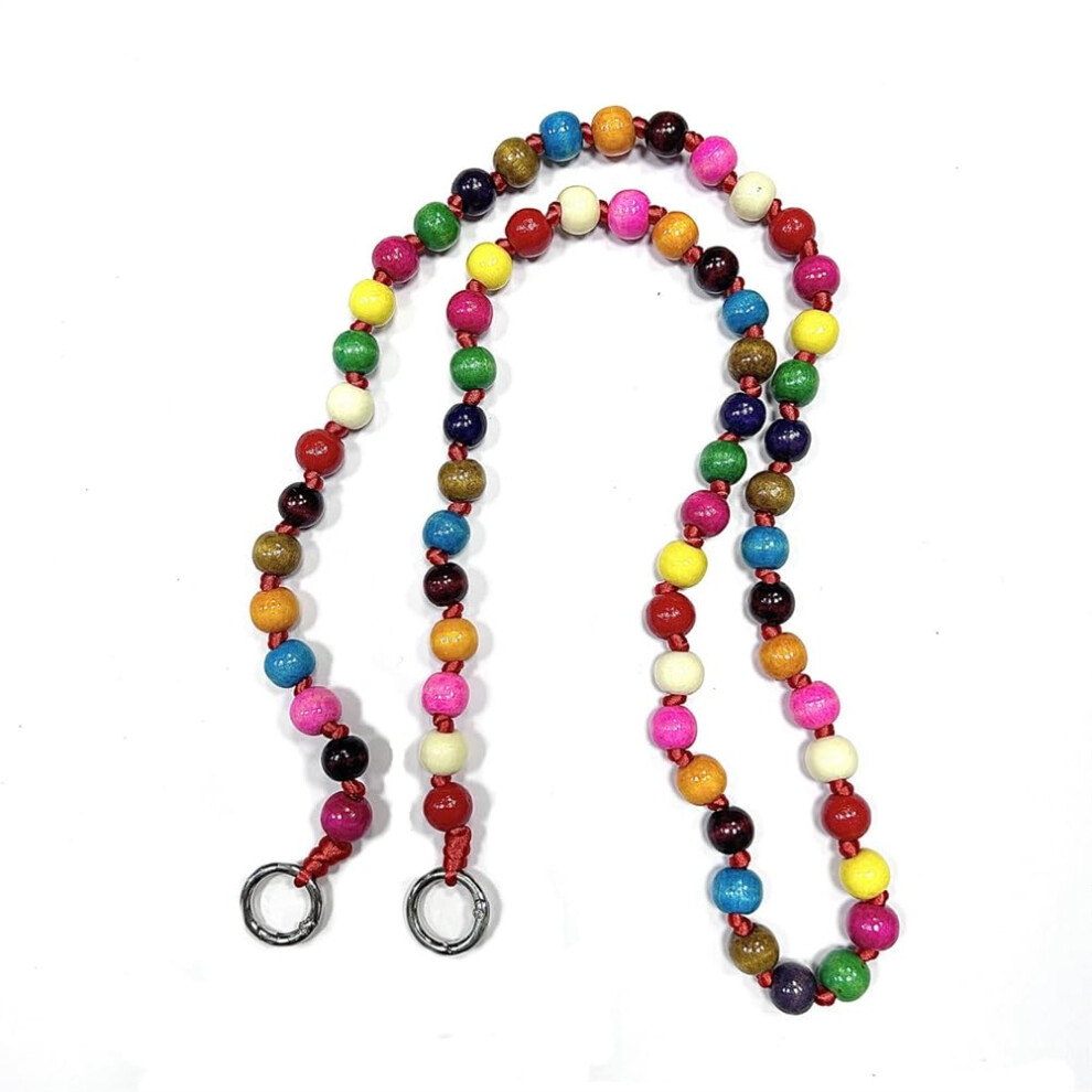 Wooden Beads Mobile Phone Chain Lanyard For Women, Universal Pearl Necklace, Personalized Smartphone Pendant Keychain 6276012359885