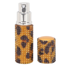 10ml Perfume Spray Bottle Leopard Print Rhinestone for Travel & Office