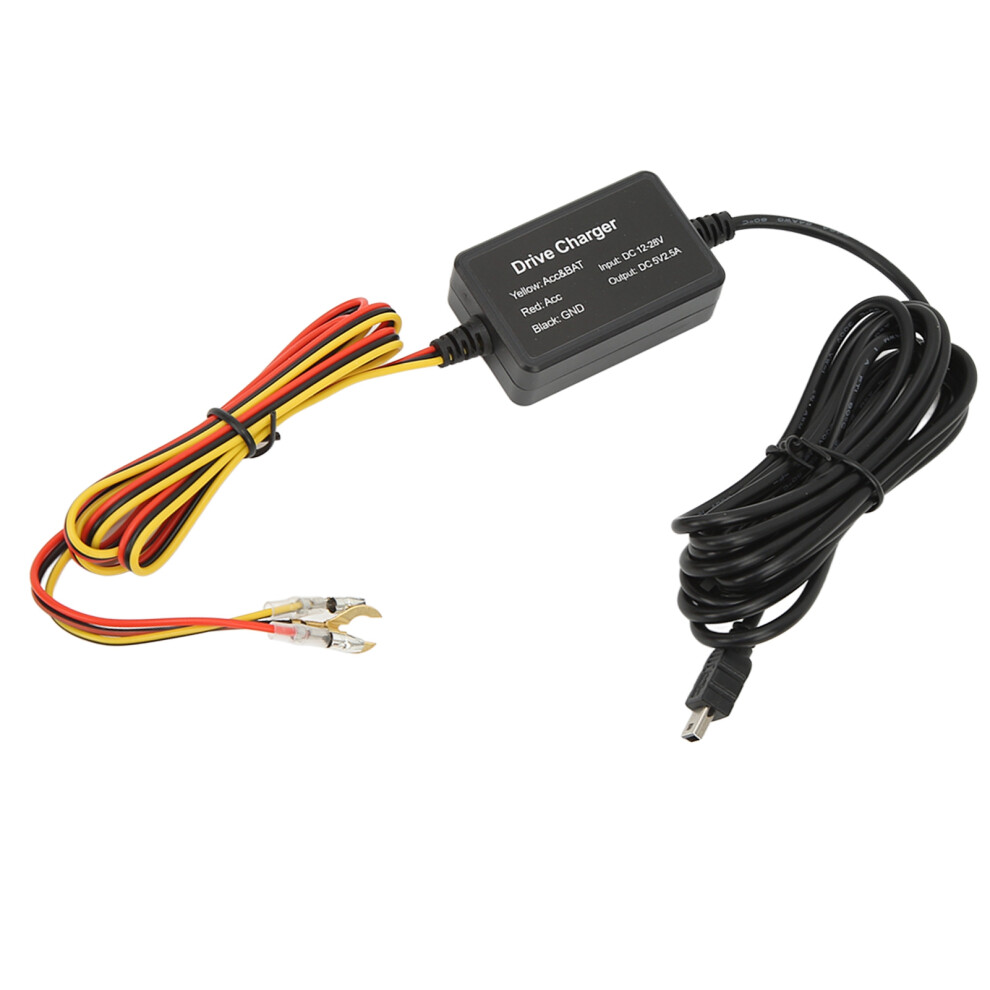 Dash Cam Hardwire Power Supply 12V-28V To 5V Usb Converter With Overheat Shield 4911339088231