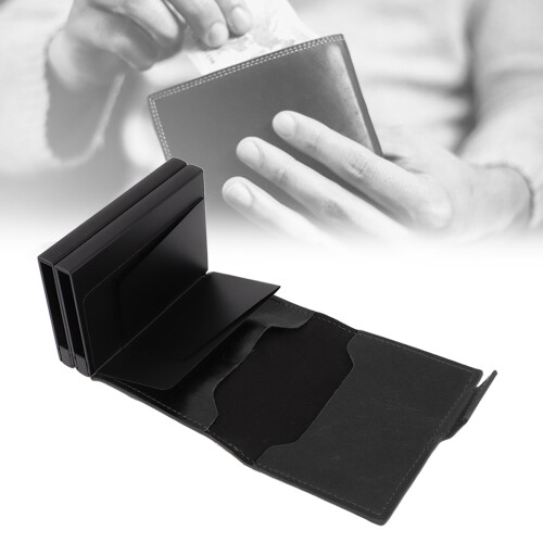Multi-Function Aluminum Wallet Clip for IOS Locator, Black, 9.7cm