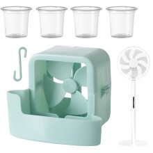 Fan Humidifier Attachment - Portable Spray Mist Outdoor Fan for Terrace and Balcony Cooling, Blue