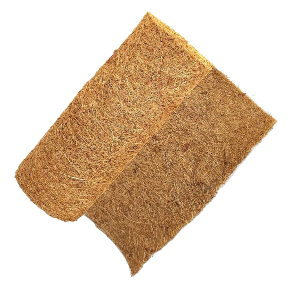 Coconut Cotton Seal Rabbit Mat for Bearded Dragons, Orange Coconut Fibre Substrate Rug for Reptile Basins and Terrariums