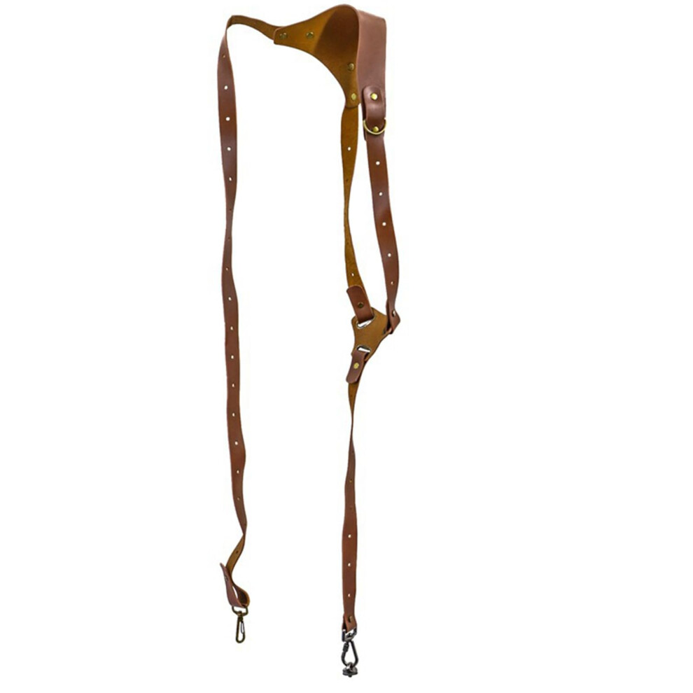Double Camera Strap, Leather Shoulder Strap For Photographers, Comfortable Weight Distribution, Left Shoulder Compatibility 6493810603914
