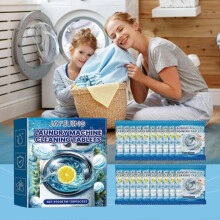(2 box) 1-3x Washing Machine Cleaner White Count Powdered Washing Machine Cleaning Tablets-HX