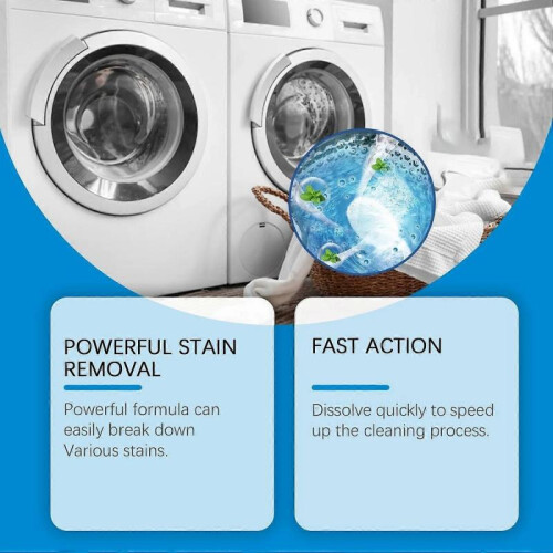 (1 box) 1-3x Washing Machine Cleaner White Count Powdered Washing Machine Cleaning Tablets-HX 2