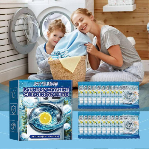 (1 box) 1-3x Washing Machine Cleaner White Count Powdered Washing Machine Cleaning Tablets-HX 1