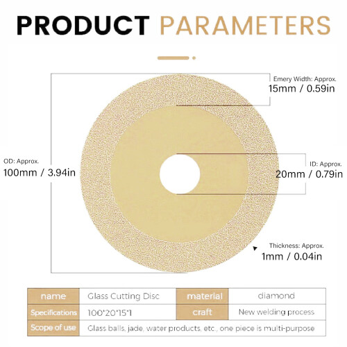 2Pcs Sharp and Durable Diamond Saw Blades for Precise Glass Cutting 1