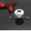 Ceramic Door Knobs Pack of 10, White and Black Drawer Knobs, Modern Style, 1.5 Inch Size 4