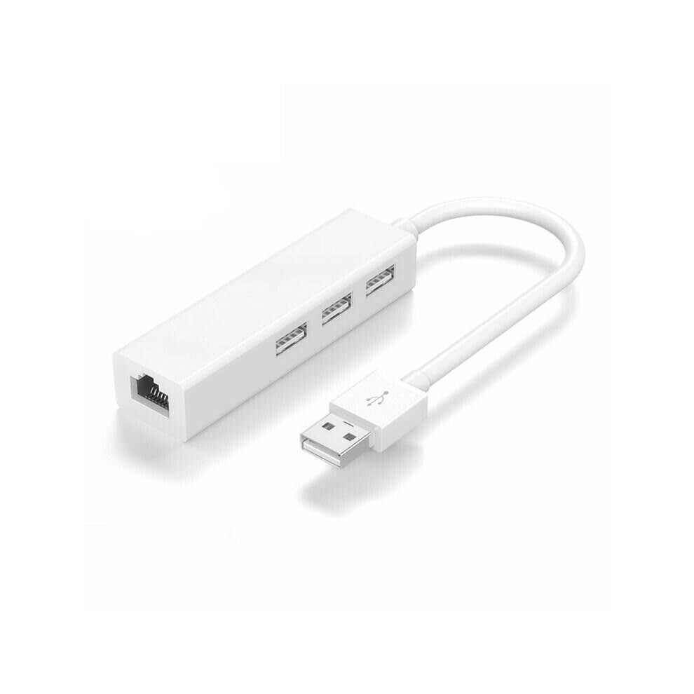 Usb A To 3X Usb A Hub And Rj45 Ethernet Lan Adapter For Macbook, Compatible With Usb-A Devices, Network Cable 6482260557311