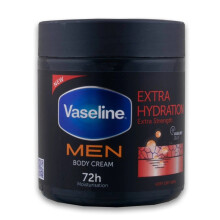 Vaseline Men Extra Hydration Moisturizing Body Cream For Very Dry Skin|Restores softness and long-lasting hydration - 400ml