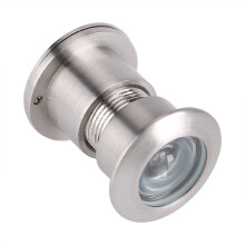 Peephole Door Viewer with Rotating Privacy Screen, Large Viewing Angle for 35-60mm Thick Doors, Brushed Silver Finish