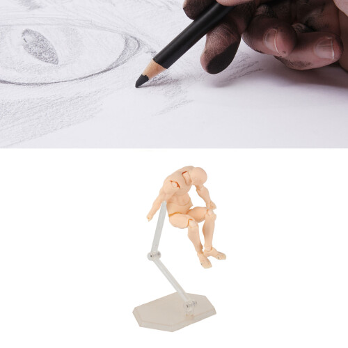 Durable PVC Action Figure with Flexible Poses Mannequin for Sketching & Display 2