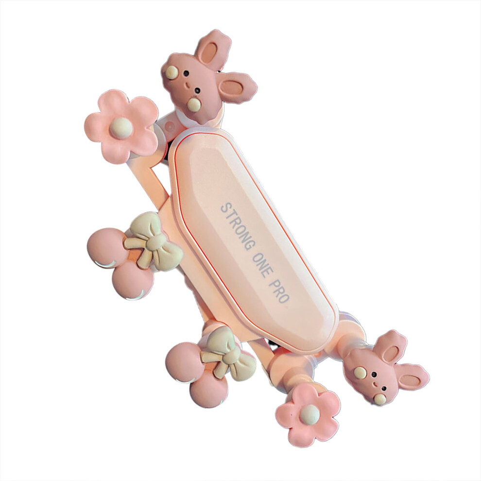 Cute Rabbit Phone Mount, Shockproof, Flexible, Fits 4-7In Devices Pink 8031339100064