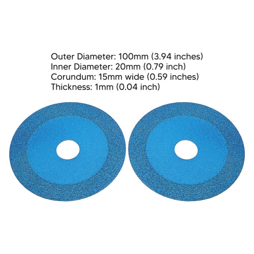 Dark Blue Diamond Saw Blades for Tile Ceramic 2Pcs Glass Cutting Disc 1