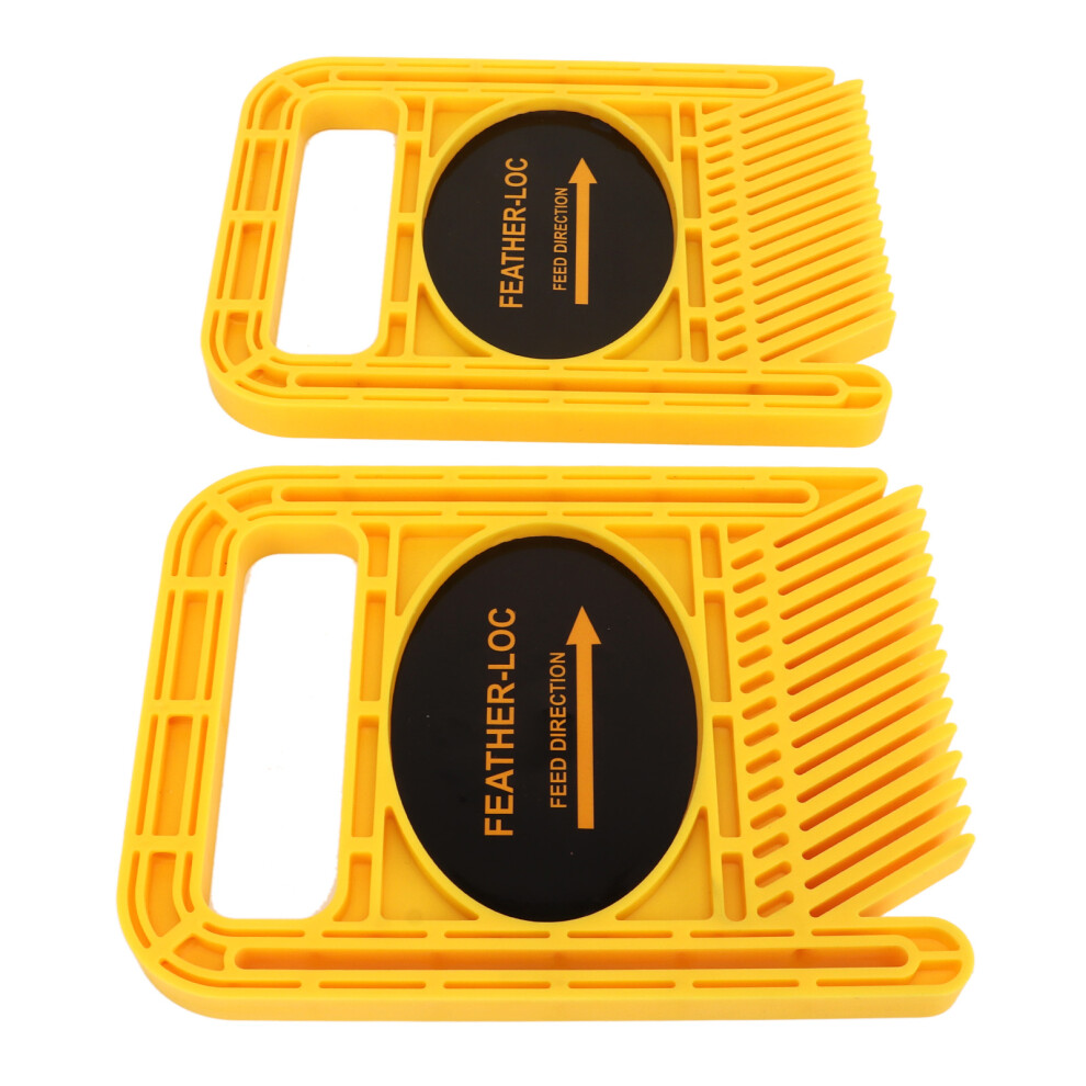 2 Set Adjustable Featherboard For Table Saw Router Fence, Yellow, Abs 5081339102660