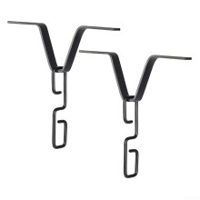 Rain Chain Installation Hooks for Reliable Water Control, Black, Durable Metal, Easy to Install, Compatible with Standard Rain Chains