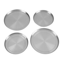 StüCk Hob Cover Plates Round Stainless Steel Set for Electric Hob Up to 30cm Diameter Kitchen Protection Coaster