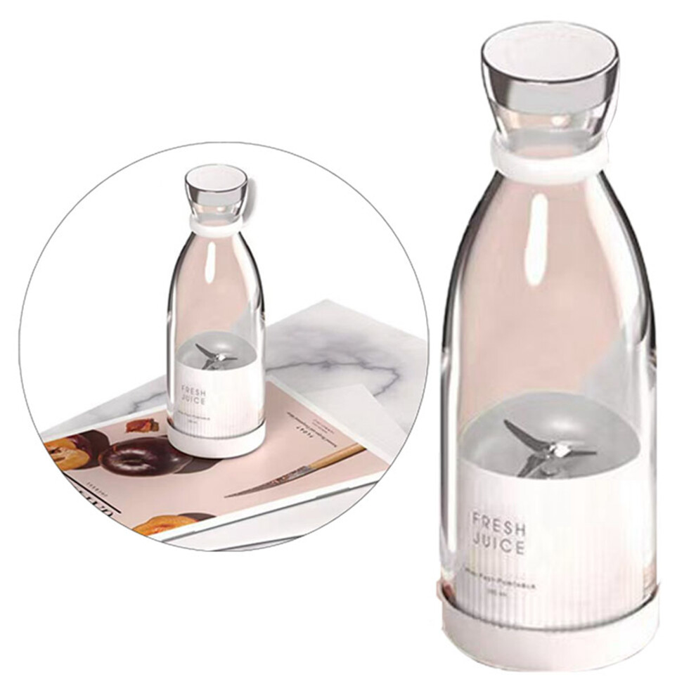 White Portable Mini Juicer Bottle, 1400mAh, 21.8x8.3cm