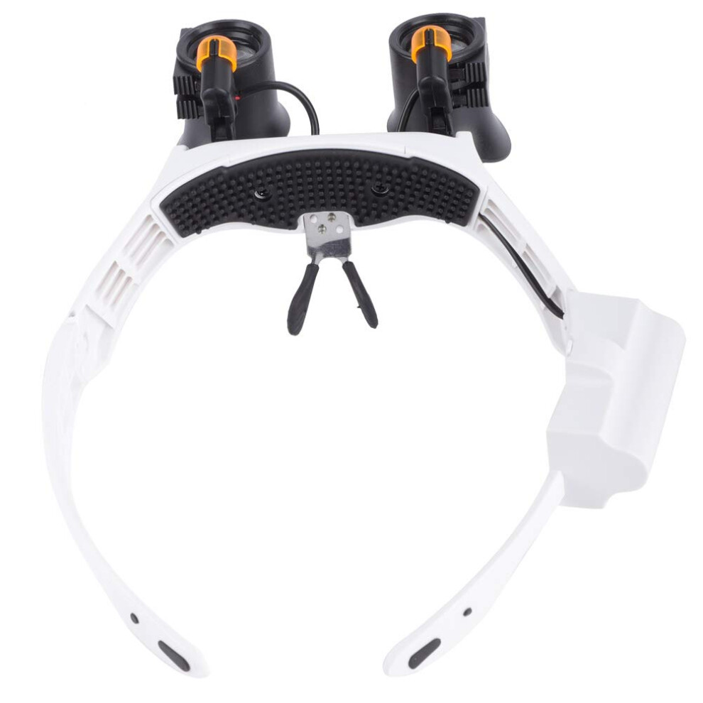 Binoculars Magnifier With Optical Lens, Led 21X Headband Magnifying Glass, Interchangeable Plastic Lenses Light 6482260558554