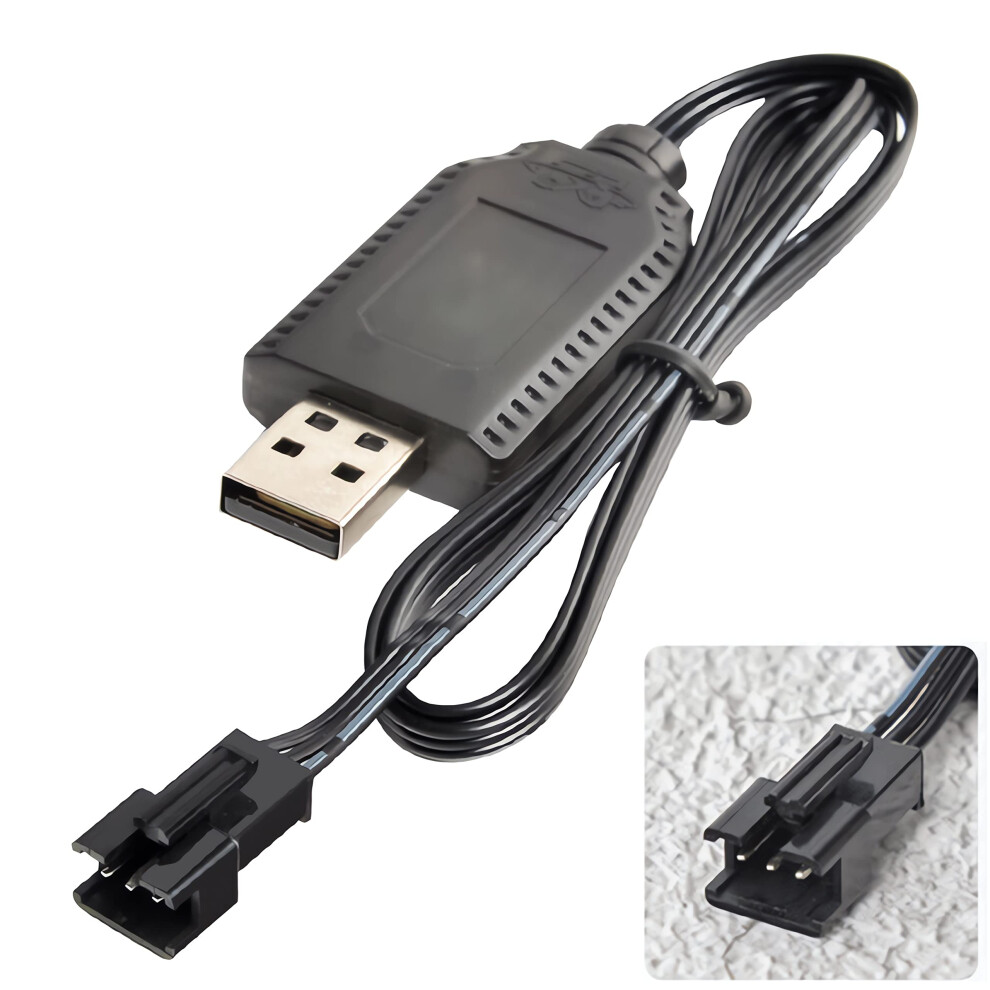 Universal Usb Rc Charger Cable With Sm-3P Connector For 2S 7.4V Lipo Batteries, Compatible With Rc Cars, Boats, Drones, And Airplanes 6482260558639