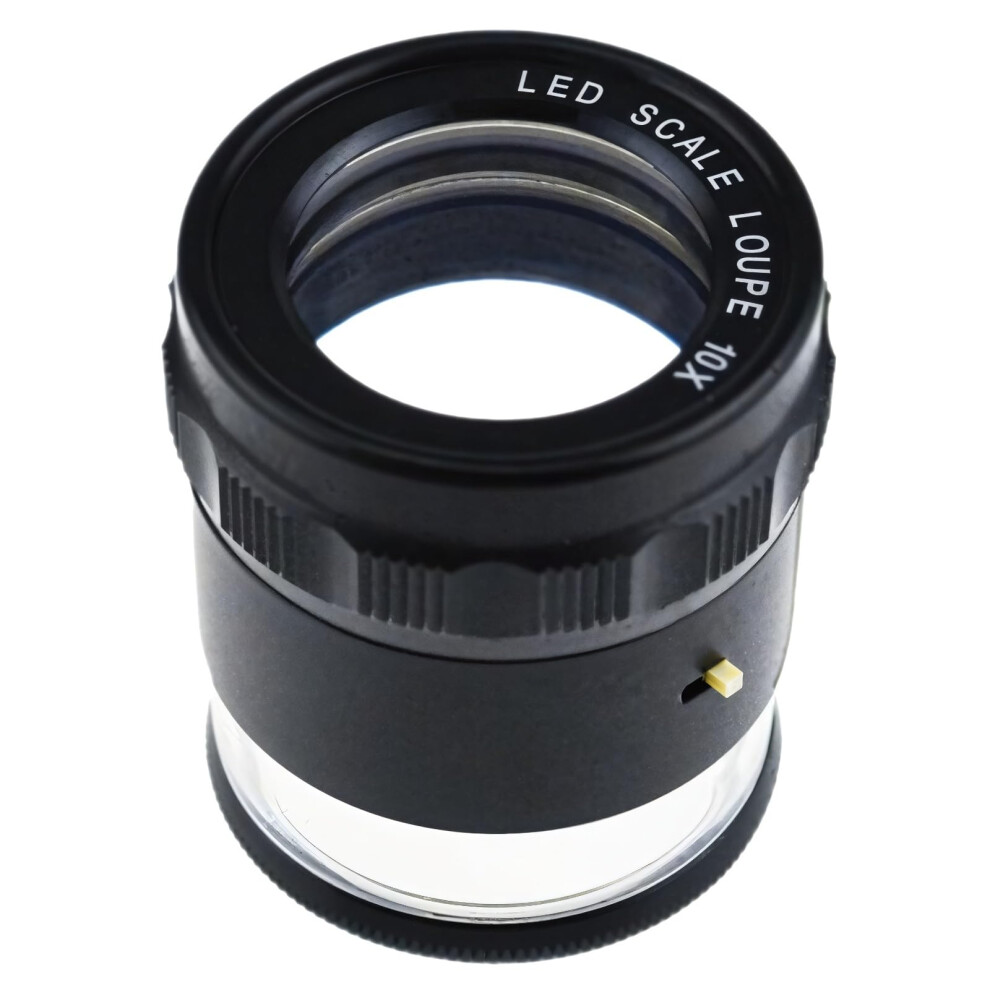 Professional LED Illuminated Magnifying Glass with Scale Grid, Optical Glass Lens, and Adjustable Brightness