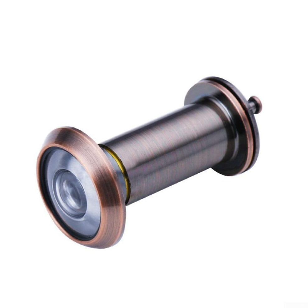 180-Degree Door Viewer With Adjustable Glass Lens For Enhanced Security And Privacy, Red Bronze Finish 6482260558837