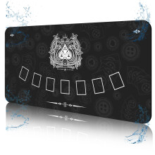 Waterproof Poker Mat Blackjack Table Cover 36x72 Inches Durable Rubber Non-Slip Surface for Home and Casino Use