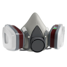 Half Gas Face Cover with Dual Filtration, Adjustable Silicone, 16.5x9.5x14cm