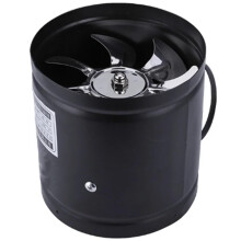 4-Inch Metal Duct Exhaust Fan for Home Kitchen Ventilation, Black Inline Bathroom Air Ventilator