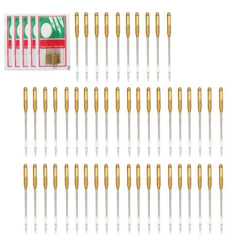 50Pcs Sewing Machine Needles Regular Ball Point Size 90/14 for Singer 1