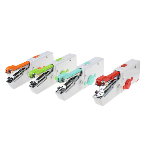 (Red) Mini Electric Sewing Machine Handheld Portable Household Sewing Machine 1