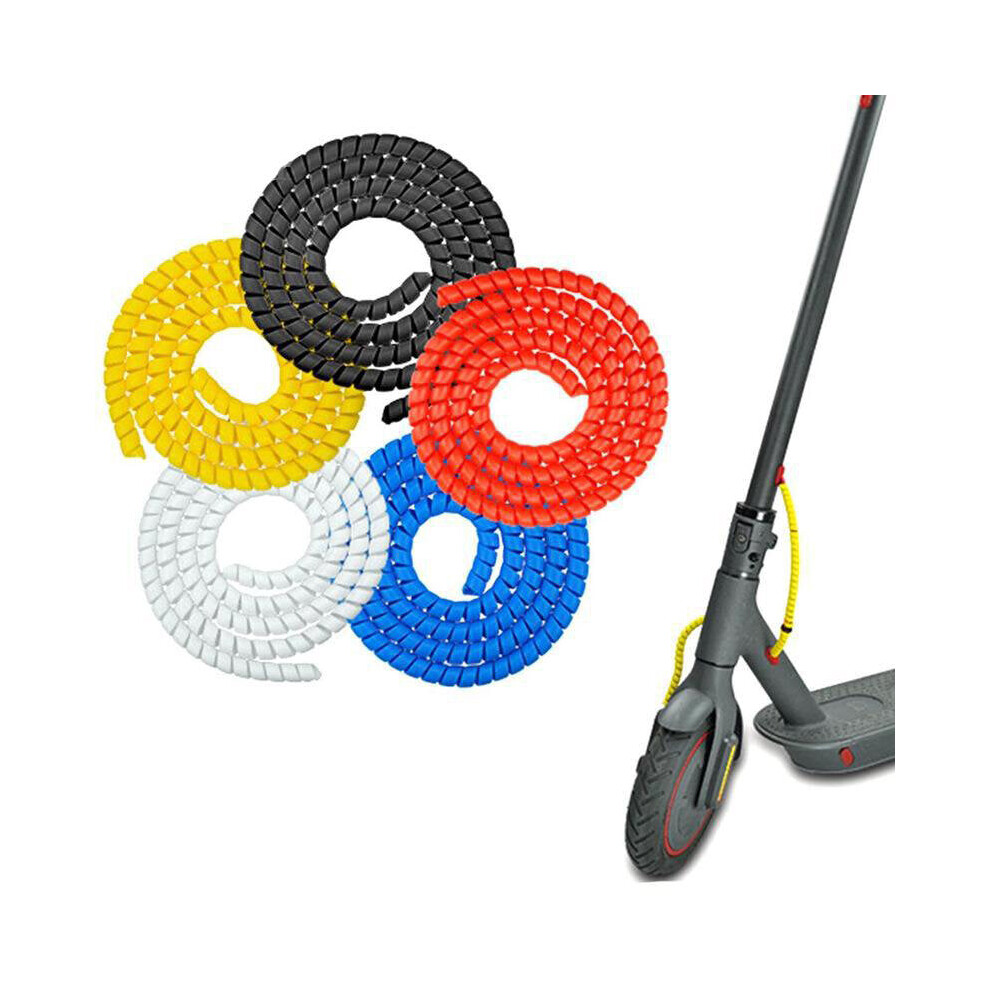 (Black) 1M Scootor Wire Pipe Protection Spiral Wrap Cable Wire Protector Cover For M365 Scooter Black 5284966051916